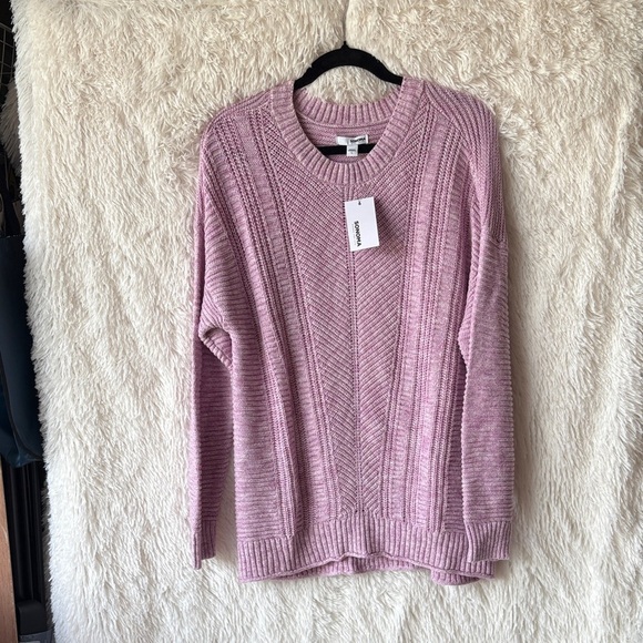 Sonoma Blush Lavender  Crew Neck Sweater - Picture 1 of 10